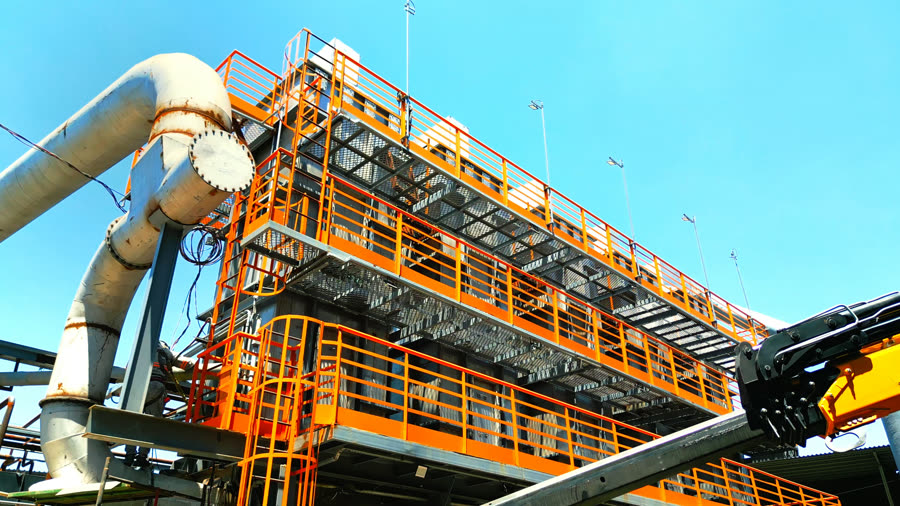 Montagem industrial executada em campo pela RB Industrial