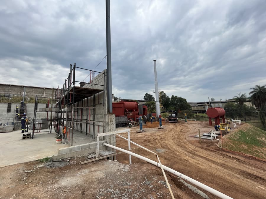 Montagem de caldeira industrial